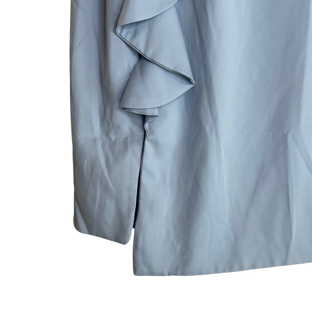 Do + Be Womens Special Occasion One Shoulder Ruffled Dress Size M Sky Blue New - Picture 4 of 10